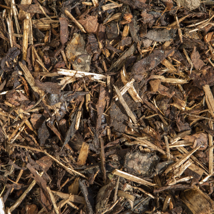 Close up image of bark mulch