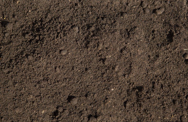 A close up of premium topsoil