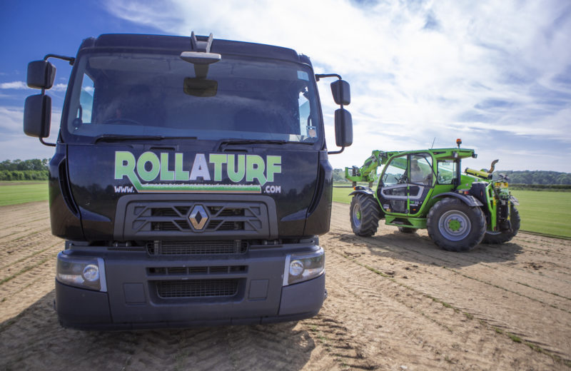 Rollaturf wagon waiting for grass turf